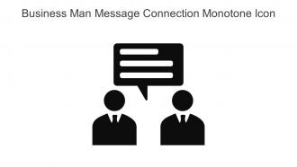Business Man Message Connection Monotone Icon In Powerpoint Pptx Png And Editable Eps Format