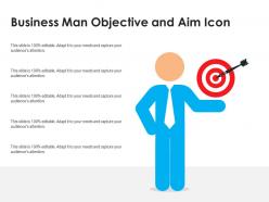 Business man objective and aim icon