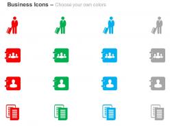 Business man teamwork folders management ppt icons graphics