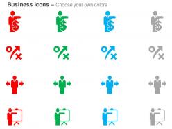 Business man with dollar right wrong diversity analysis ppt icons graphics