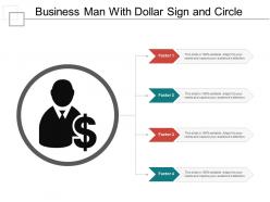 Business Man With Dollar Sign And Circle