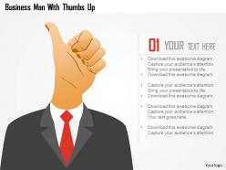 Business man with thumbs up powerpoint template