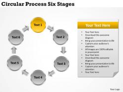 Business management consultants circular process six stages powerpoint slides 0523