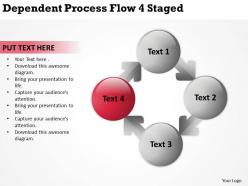 Business management consultants dependent process flow 4 staged powerpoint slides 0523