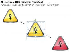 Business management consulting high voltage warning sign powerpoint slides 0528