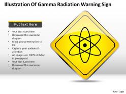 Business management consulting illustration of gamma radiation warning sign powerpoint slides 0527