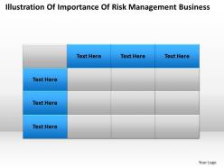 Business Management Consulting Of Importance Risk Powerpoint Slides 0527