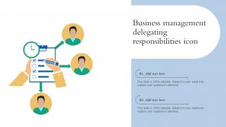 Business Management Delegating Responsibilities Icon