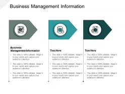 Business management information ppt powerpoint presentation ideas layout ideas cpb