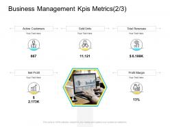 Business management kpis metrics margin company management ppt slides