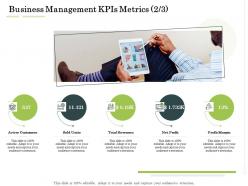 Business management kpis metrics profit margin administration management ppt guidelines