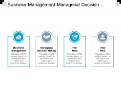 Business management managerial decision making environmental management solution cpb