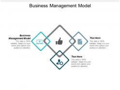 Business management model ppt powerpoint presentation file diagrams cpb