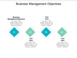 Business management objectives ppt powerpoint presentation gallery shapes cpb