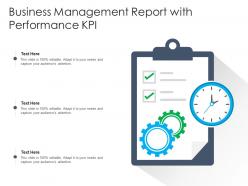 Business management report with performance kpi