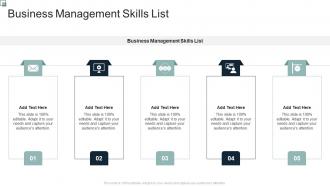 Business Management Skills List In Powerpoint And Google Slides Cpb