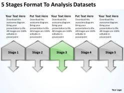 Business management structure diagram 5 stages format to analysis datasets powerpoint slides