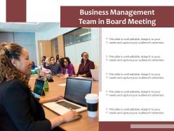 Business Management Team In Board Meeting