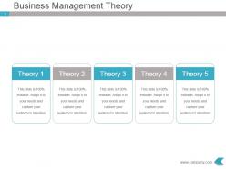 Business management theory powerpoint presentation slides