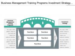 Business management training programs investment strategy internet businesses cpb