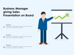 Business Manager Giving Sales Presentation On Board