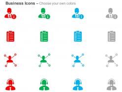 Business manager record network customer care ppt icons graphics