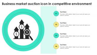 Business Market Auction Icon In Competitive Environment