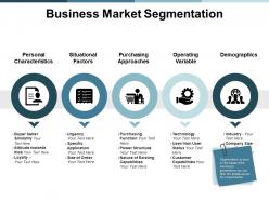 Business market segmentation demographics ppt powerpoint presentation file vector