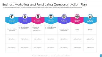 Business Marketing And Fundraising Campaign Action Plan