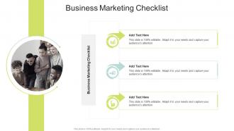 Business Marketing Checklist In Powerpoint And Google Slides Cpb