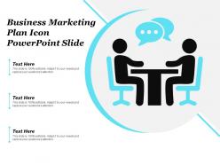 Business marketing plan icon powerpoint slide