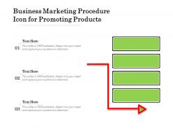 Business marketing procedure icon for promoting products
