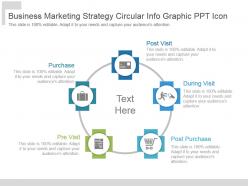 Business marketing strategy circular info graphic ppt icon
