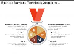 Business marketing techniques operational business planning sales strategies