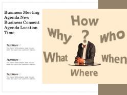 Business meeting agenda new business consent agenda location time