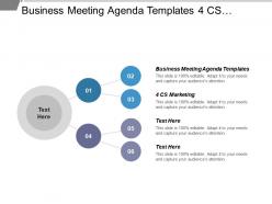 Business meeting agenda templates 4 cs marketing project stakeholder cpb