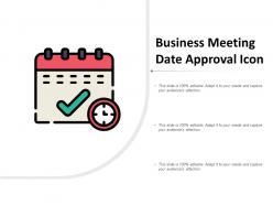 Business meeting date approval icon