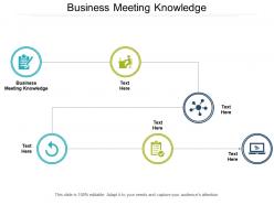 Business meeting knowledge ppt powerpoint presentation professional graphics download cpb
