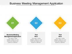 Business meeting management application ppt powerpoint presentation outline design ideas cpb