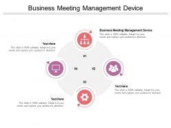 Business meeting management device ppt powerpoint presentation infographics graphics design cpb