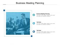 Business meeting planning ppt powerpoint presentation visual aids cpb