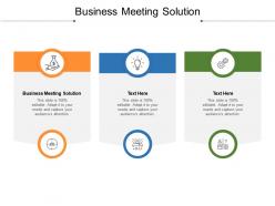 Business meeting solution ppt powerpoint presentation icon gallery cpb