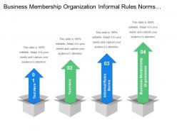 Business membership organization informal rules norms supporting functions