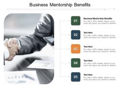 Business mentorship benefits ppt powerpoint presentation infographics pictures cpb
