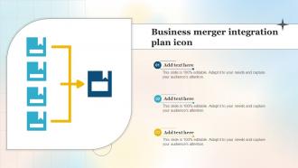 Business Merger Integration Plan Icon Slide