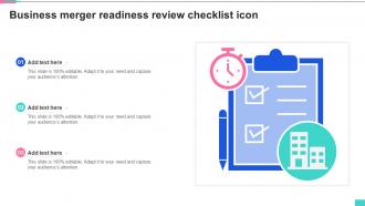 Business Merger Readiness Review Checklist Icon