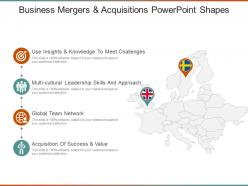 Business mergers and acquisitions powerpoint shapes