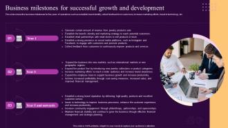 Business Milestones For Successful Growth And Development Ornaments Photography Business BP SS