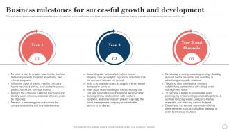 Business Milestones For Successful Growth Event Planning Business Plan BP SS