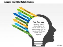 Business mind with multiple choices flat powerpoint design